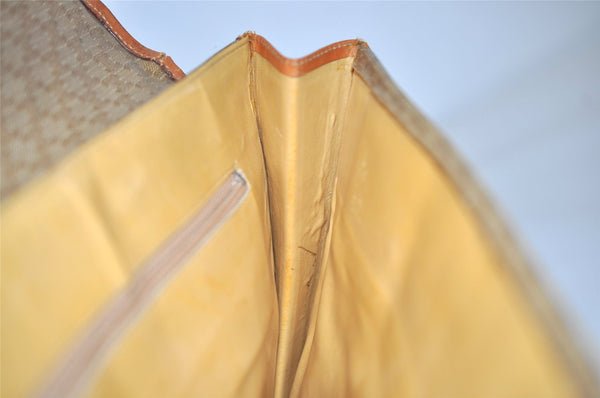 Authentic CELINE Macadam Blason Pattern Clutch Bag PVC Leather Beige Junk 0483K