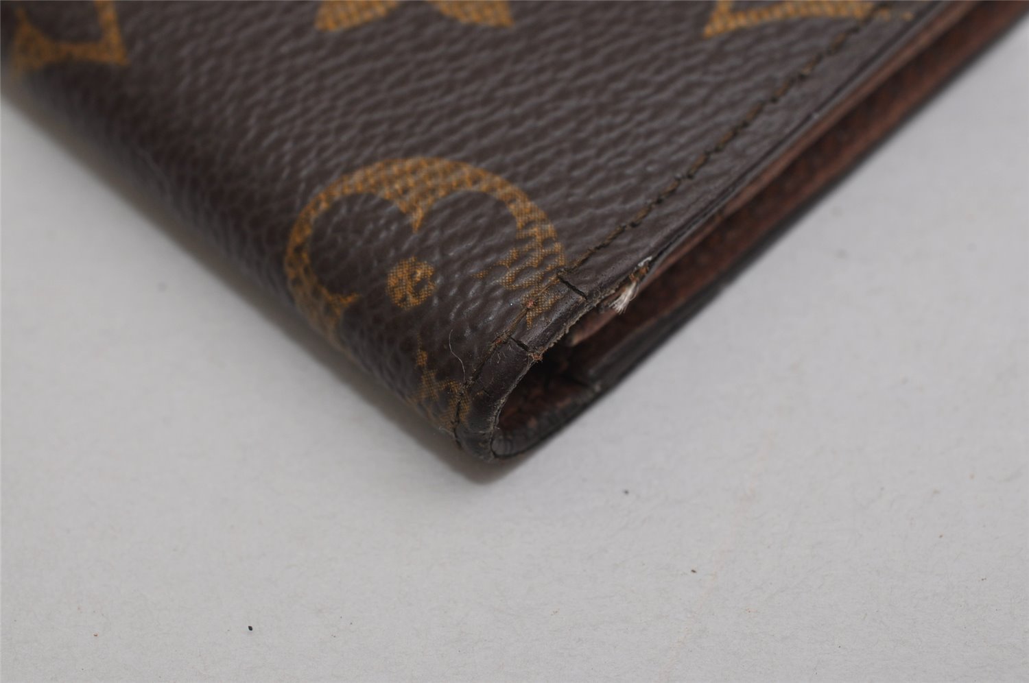 Authentic Louis Vuitton Monogram Porte Cartes Credit Yen Wallet M60825 LV 0484K