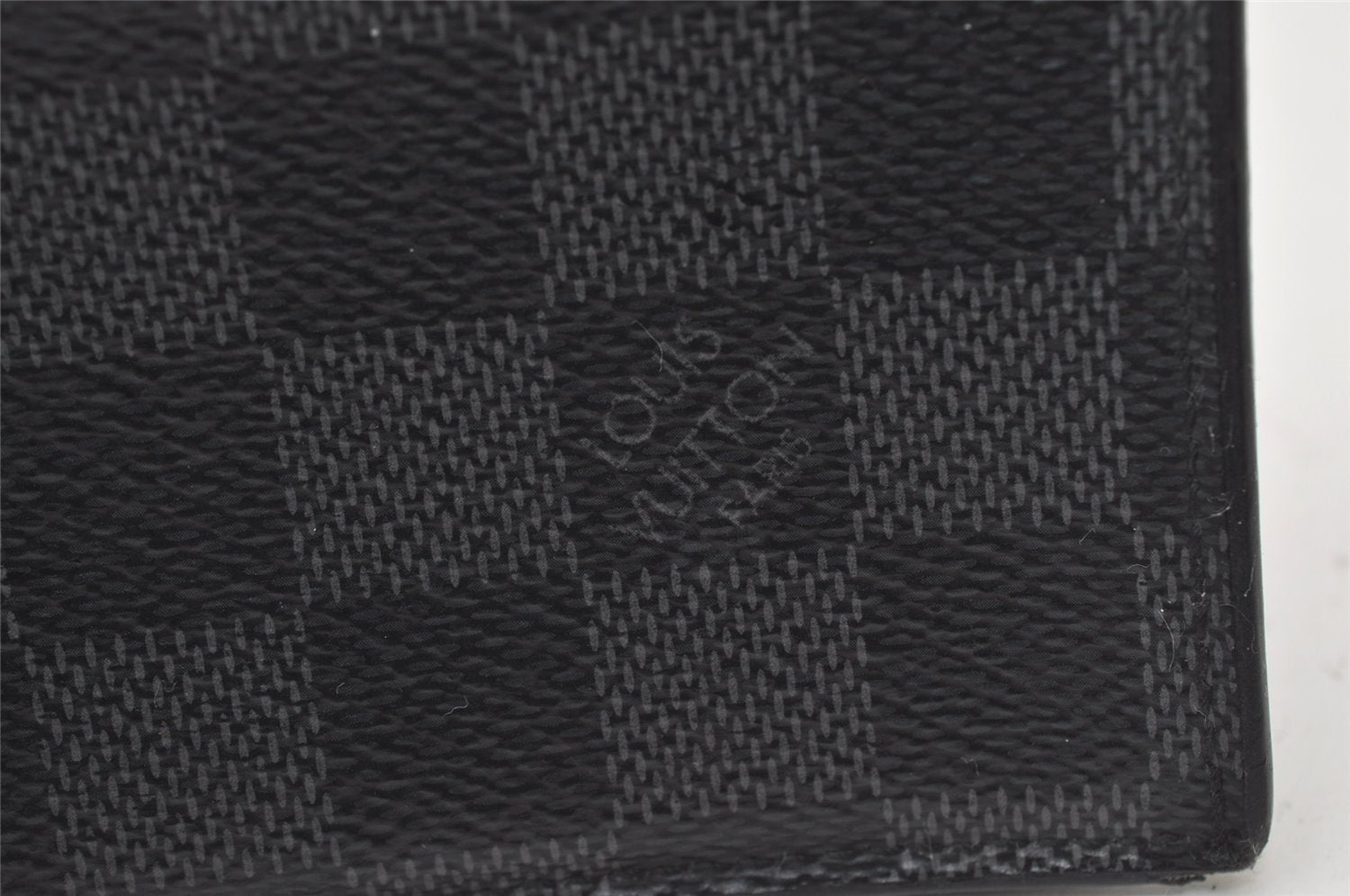 Authentic Louis Vuitton Damier Graphite Coin Card Holder Wallet M64038 LV 0486J