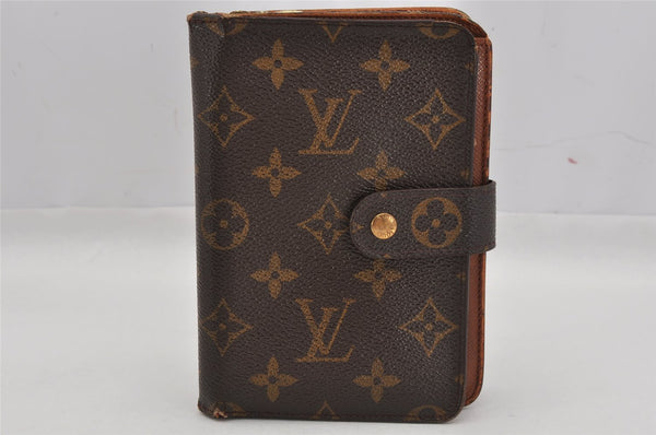 Authentic Louis Vuitton Monogram Porte Papier Zip Bifold Wallet M61207 LV 0486K
