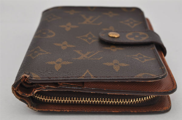 Authentic Louis Vuitton Monogram Porte Papier Zip Bifold Wallet M61207 LV 0486K