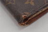 Authentic Louis Vuitton Monogram Porte Papier Zip Bifold Wallet M61207 LV 0486K