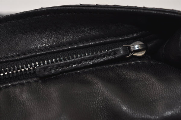 Authentic GUCCI Python Motif Leather Clutch Hand Bag Navy 228574 Box 0487J