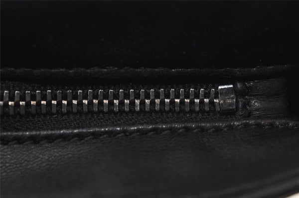 Authentic GUCCI Python Motif Leather Clutch Hand Bag Navy 228574 Box 0487J