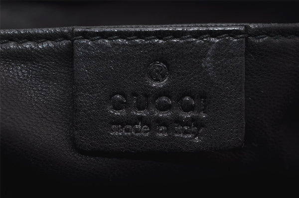 Authentic GUCCI Python Motif Leather Clutch Hand Bag Navy 228574 Box 0487J