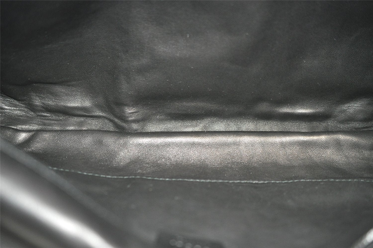 Authentic GUCCI Python Motif Leather Clutch Hand Bag Navy 228574 Box 0487J