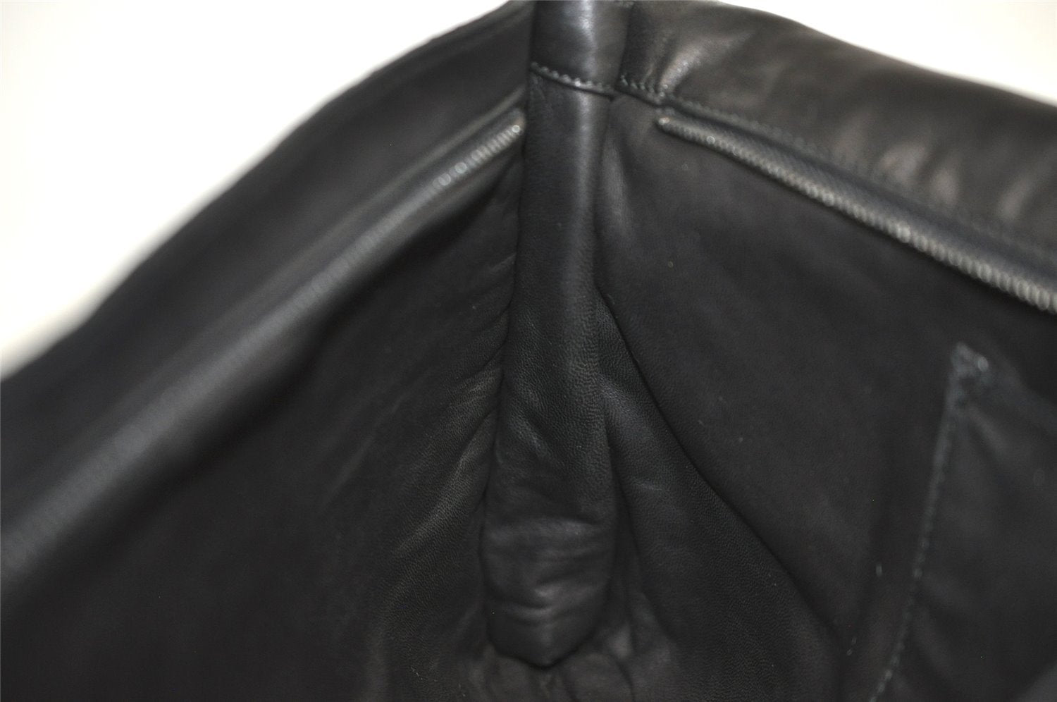 Authentic GUCCI Python Motif Leather Clutch Hand Bag Navy 228574 Box 0487J