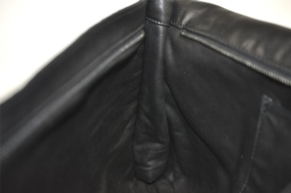 Authentic GUCCI Python Motif Leather Clutch Hand Bag Navy 228574 Box 0487J