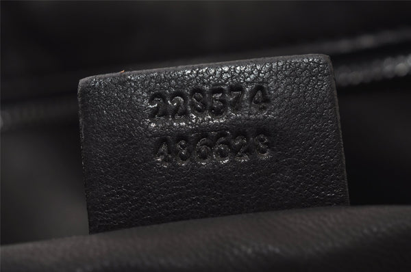 Authentic GUCCI Python Motif Leather Clutch Hand Bag Navy 228574 Box 0487J