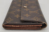 Auth Louis Vuitton Monogram Pochette Porte Monnaie Credit Wallet M61726 LV 0487K