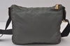 Authentic PRADA Nylon Tessuto Saffiano Leather Shoulder Bag Khaki Green 0488J