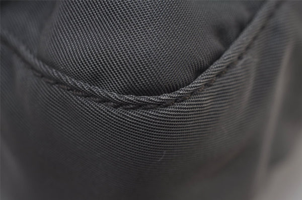 Authentic PRADA Nylon Tessuto Saffiano Leather Shoulder Bag Khaki Green 0488J