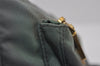 Authentic PRADA Nylon Tessuto Saffiano Leather Shoulder Bag Khaki Green 0488J