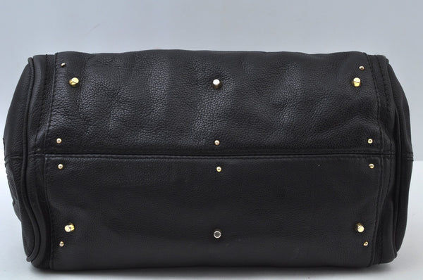 Authentic Chloe Paddington Vintage Leather Shoulder Hand Bag Black 0489J
