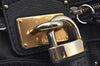 Authentic Chloe Paddington Vintage Leather Shoulder Hand Bag Black 0489J