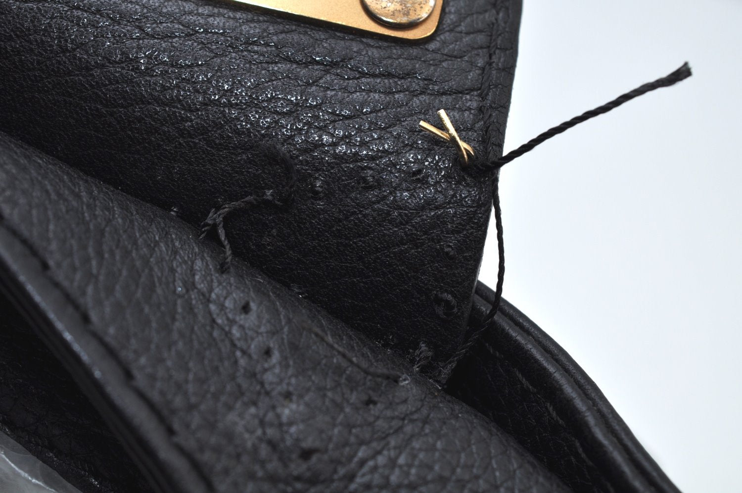 Authentic Chloe Paddington Vintage Leather Shoulder Hand Bag Black 0489J
