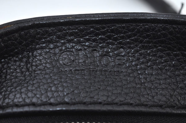 Authentic Chloe Paddington Vintage Leather Shoulder Hand Bag Black 0489J