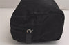 Authentic PRADA Vintage Nylon Tessuto Leather Clutch Hand Bag Purse Black 0489K