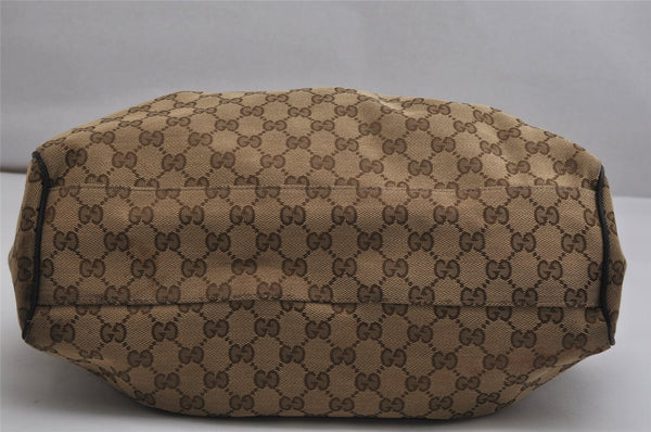 Authentic GUCCI Sukey Shoulder Tote Bag GG Canvas Leather 211944 Brown 0490K