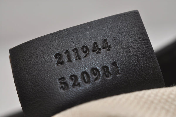 Authentic GUCCI Sukey Shoulder Tote Bag GG Canvas Leather 211944 Brown 0490K