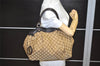 Authentic GUCCI Sukey Shoulder Tote Bag GG Canvas Leather 211944 Brown 0490K
