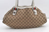 Auth GUCCI Web Sherry Line Match Ball Tote Bag GG Canvas Leather Brown 0492K