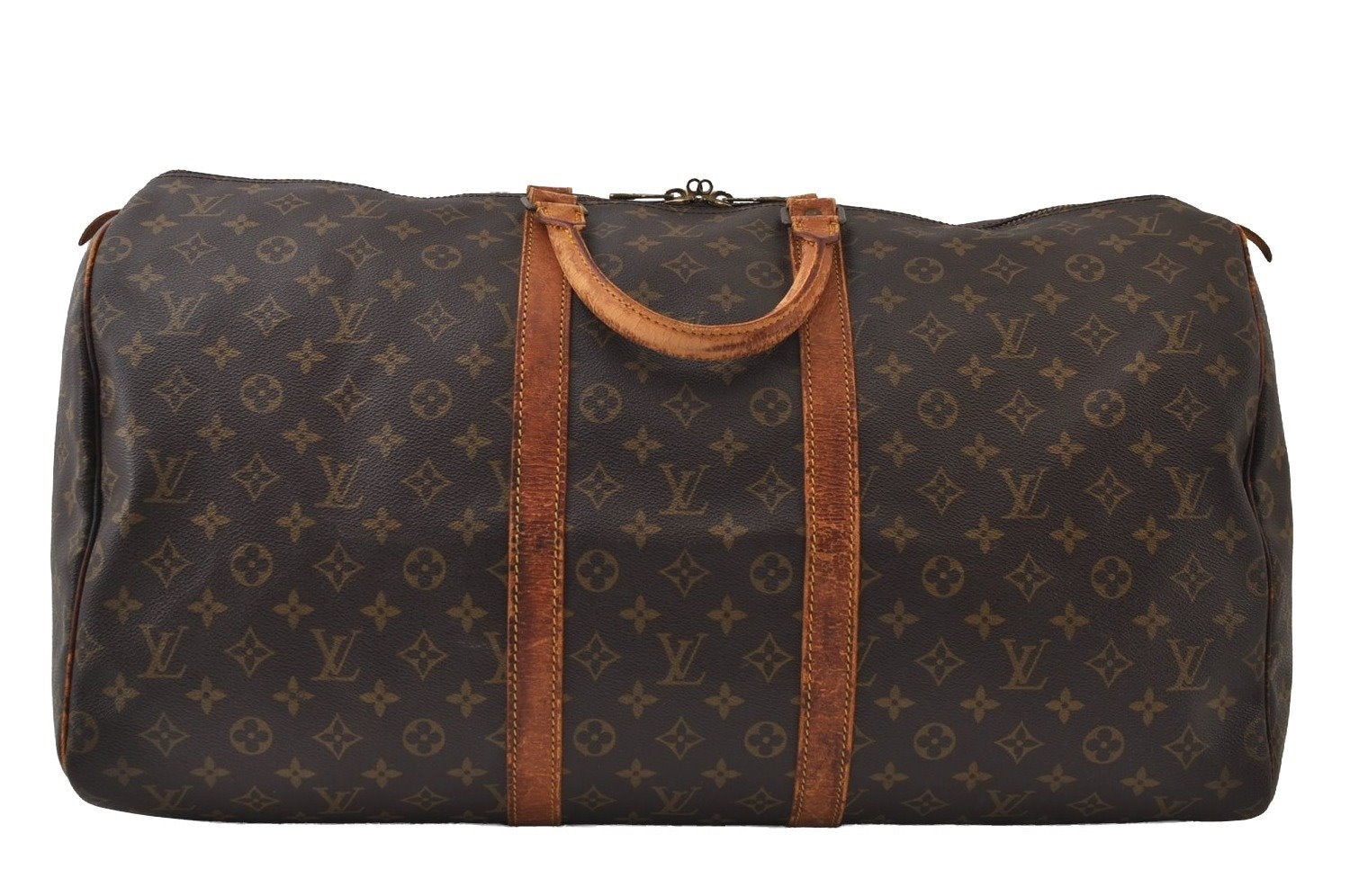 Authentic Louis Vuitton Monogram Keepall 55 Travel Boston Bag M41424 LV 0493J