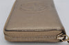 Authentic GUCCI SOHO Long Wallet Purse GG Tassel Leather 308004 Gold 0494K
