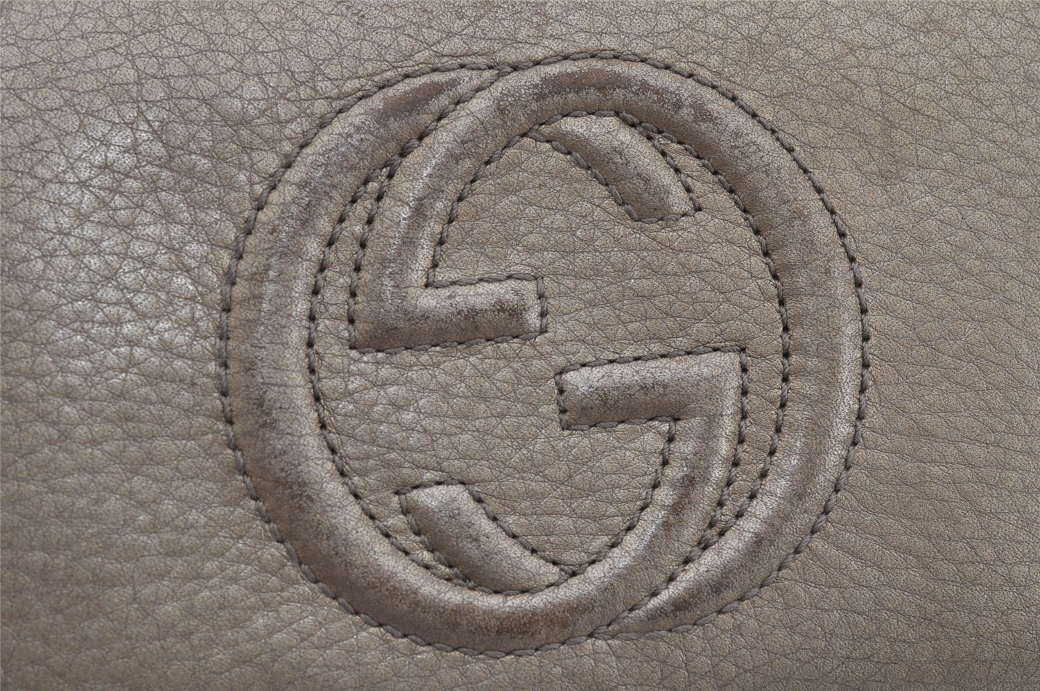 Authentic GUCCI SOHO Long Wallet Purse GG Tassel Leather 308004 Gold 0494K