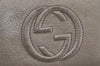 Authentic GUCCI SOHO Long Wallet Purse GG Tassel Leather 308004 Gold 0494K