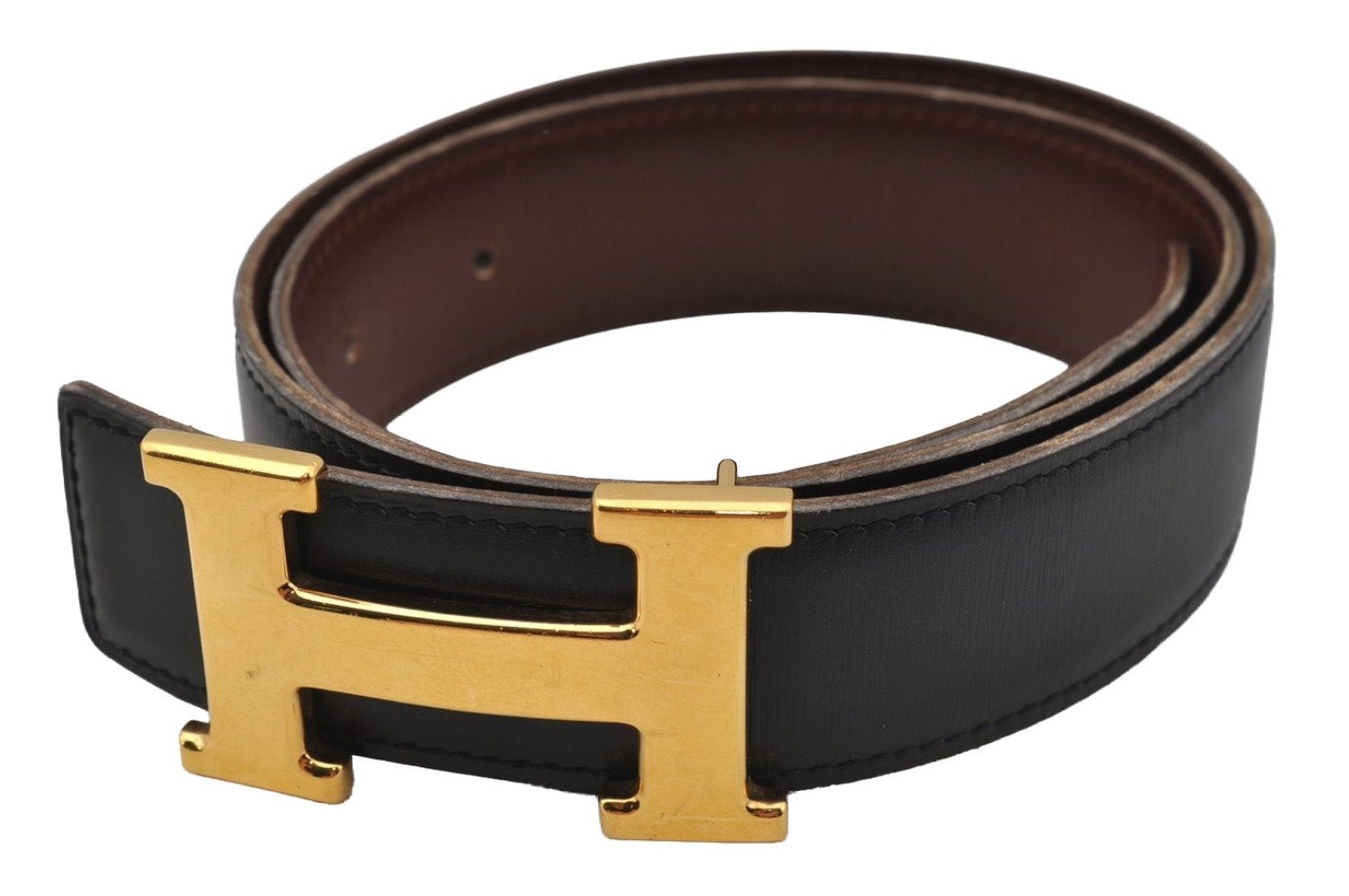 Authentic HERMES Constance Leather Belt Size 65cm 25.6