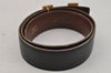 Authentic HERMES Constance Leather Belt Size 65cm 25.6" Black Brown 0496J