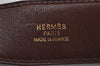 Authentic HERMES Constance Leather Belt Size 65cm 25.6" Black Brown 0496J