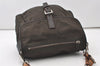Authentic PRADA Nylon Tessuto Leather Shoulder Hand Bag Purse Brown 0497J