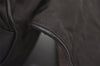 Authentic PRADA Nylon Tessuto Leather Shoulder Hand Bag Purse Brown 0497J
