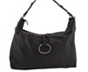 Authentic GUCCI Guccissima Icon Bit 2Way Shoulder Bag Leather 232961 Black 0497K