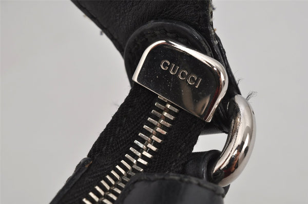 Authentic GUCCI Guccissima Icon Bit 2Way Shoulder Bag Leather 232961 Black 0497K