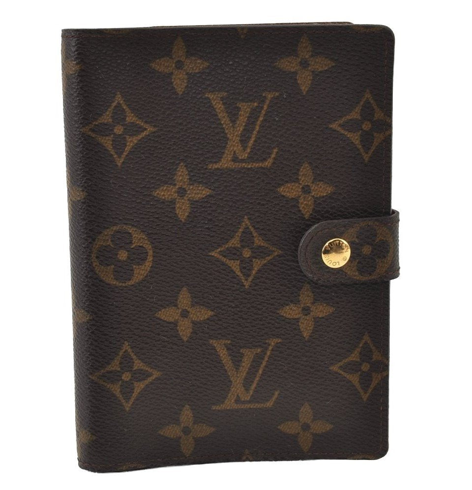 Authentic Louis Vuitton Monogram Agenda PM Notebook Cover R20005 LV 0498J