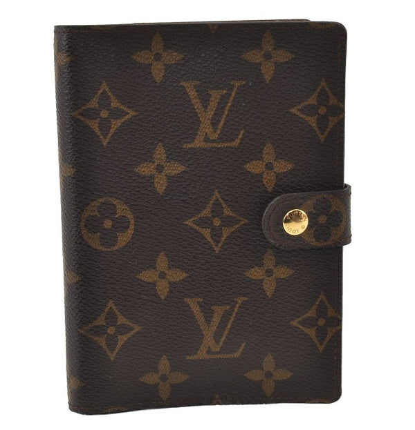 Authentic Louis Vuitton Monogram Agenda PM Notebook Cover R20005 LV 0498J