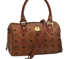 Authentic MCM Visetos Leather 2Way Shoulder Hand Bag Purse Brown Junk 0498K