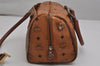 Authentic MCM Visetos Leather 2Way Shoulder Hand Bag Purse Brown Junk 0498K