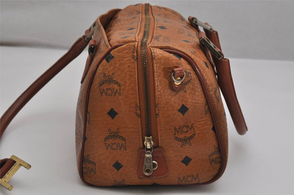 Authentic MCM Visetos Leather 2Way Shoulder Hand Bag Purse Brown Junk 0498K