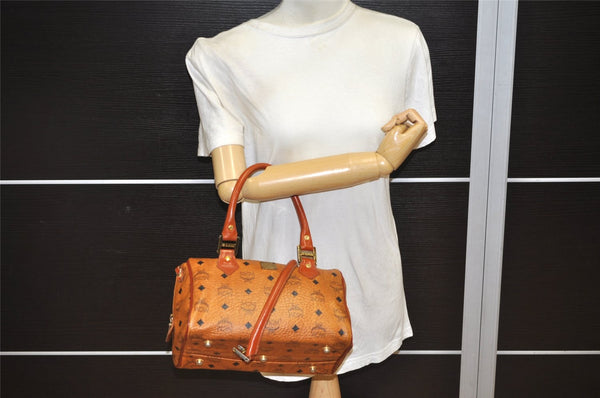 Authentic MCM Visetos Leather 2Way Shoulder Hand Bag Purse Brown Junk 0498K