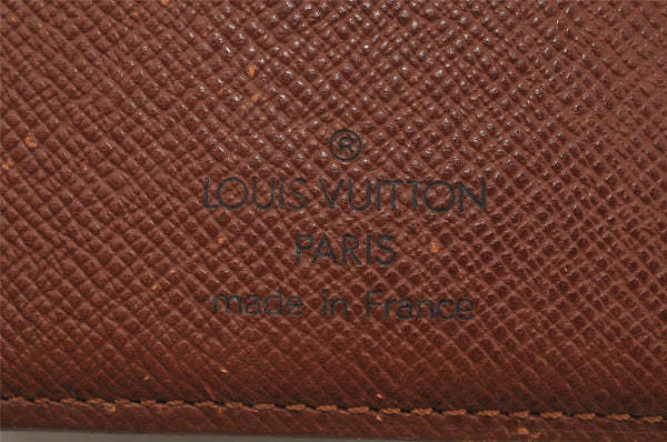 Authentic Louis Vuitton Monogram Porte Papier Zip Bifold Wallet M61207 LV 0499J