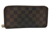 Authentic Louis Vuitton Damier Zippy Long Wallet Purse N60015 LV 0500J