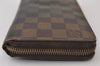 Authentic Louis Vuitton Damier Zippy Long Wallet Purse N60015 LV 0500J