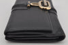 Authentic GUCCI Vintage Long Wallet Purse Leather 131847 Black 0500K