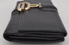 Authentic GUCCI Vintage Long Wallet Purse Leather 131847 Black 0500K