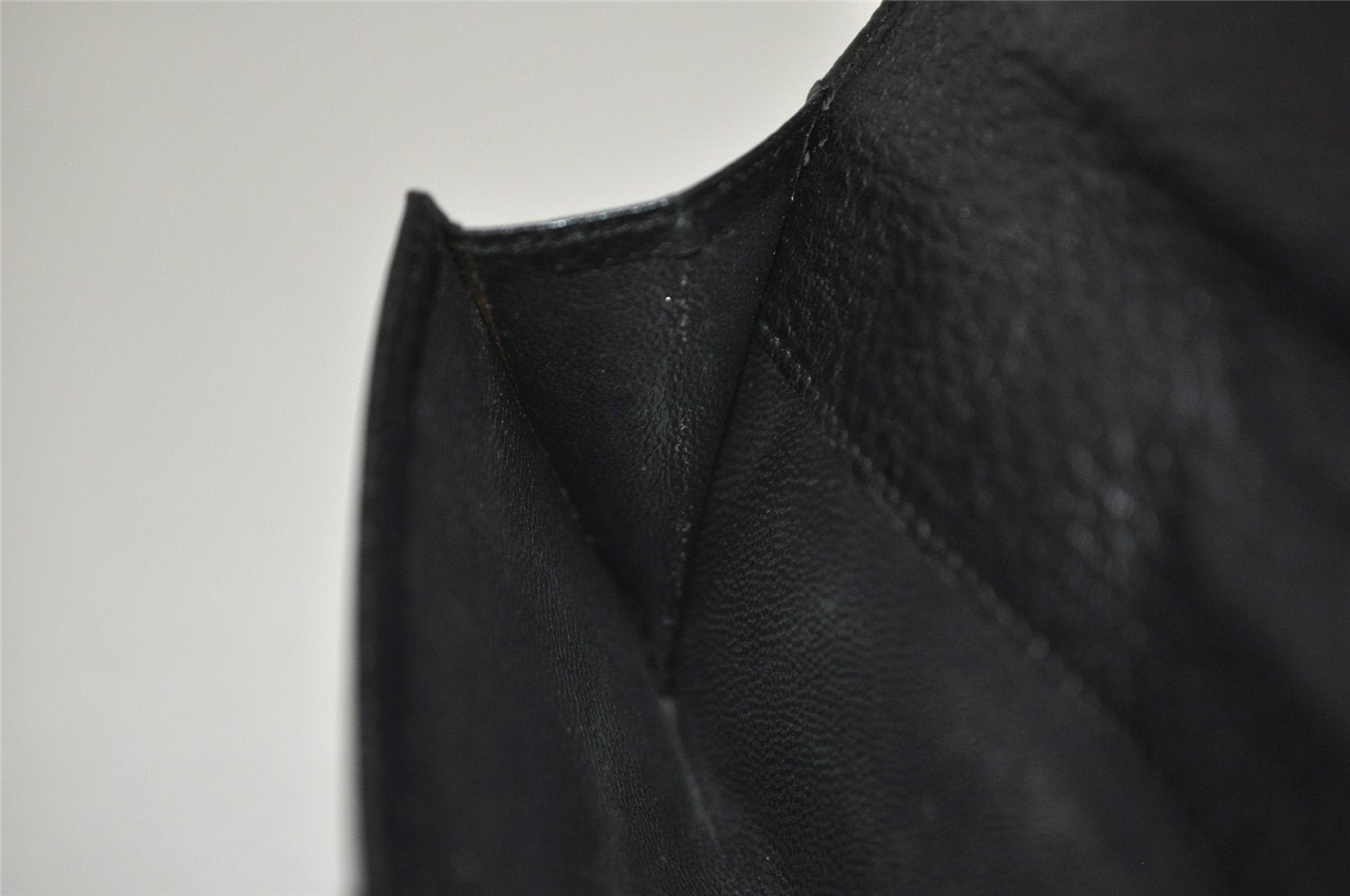 Authentic GUCCI Vintage Long Wallet Purse Leather 131847 Black 0500K