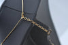 Authentic Christian Dior Rhinestone Gold Tone Chain Pendant Necklace CD 0501J